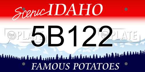 5B122 Idaho License Plate