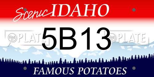 5B13 Idaho License Plate