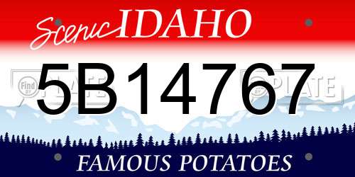 5B14767 Idaho License Plate