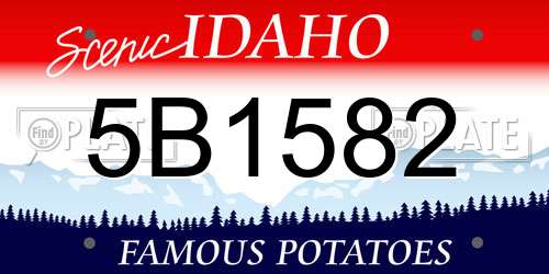 5B1582 Idaho License Plate