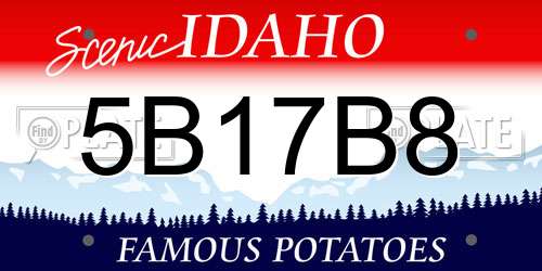 5B17B8 Idaho License Plate