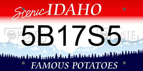 5B17S5 Idaho License Plate