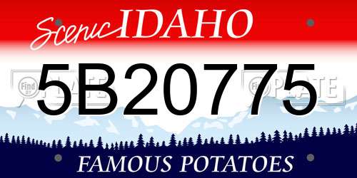 5B20775 Idaho License Plate