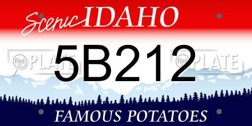5B212 Idaho License Plate