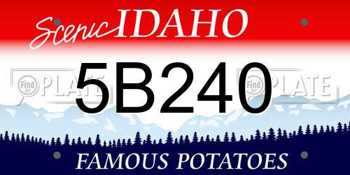 5B240 Idaho License Plate