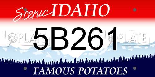 5B261 Idaho License Plate
