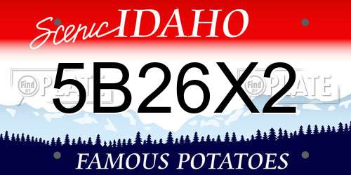 5B26X2 Idaho License Plate