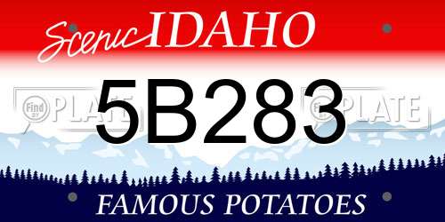 5B283 Idaho License Plate