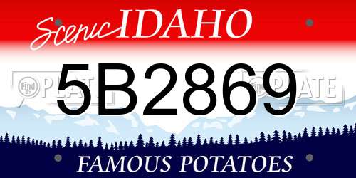 5B2869 Idaho License Plate