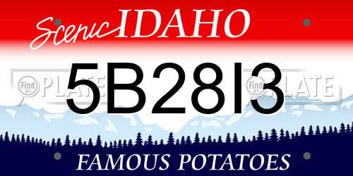 5B28I3 Idaho License Plate
