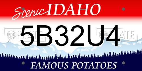 5B32U4 Idaho License Plate