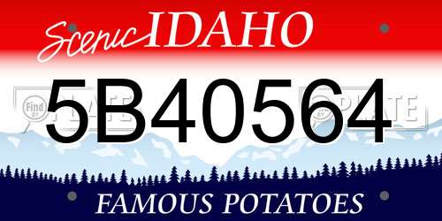 5B40564 Idaho License Plate