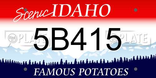 5B415 Idaho License Plate