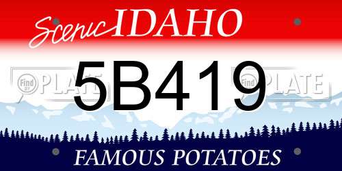 5B419 Idaho License Plate