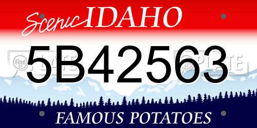 5B42563 Idaho License Plate
