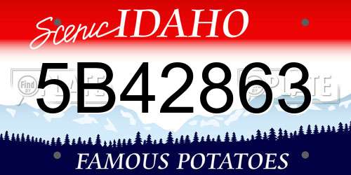 5B42863 Idaho License Plate