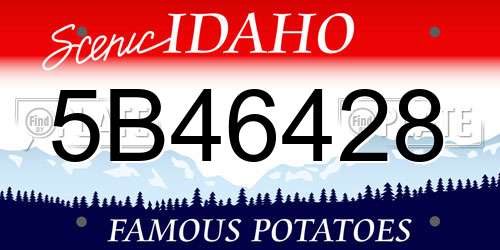 5B46428 Idaho License Plate