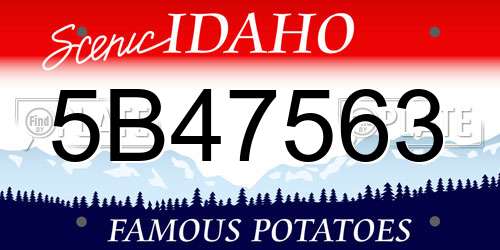 5B47563 Idaho License Plate
