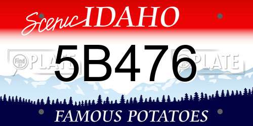 5B476 Idaho License Plate