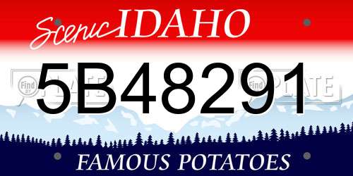 5B48291 Idaho License Plate