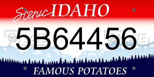 5B64456 Idaho License Plate