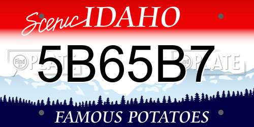 5B65B7 Idaho License Plate