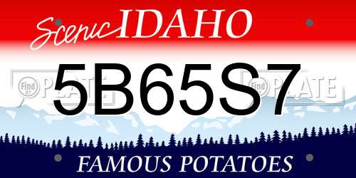 5B65S7 Idaho License Plate