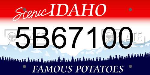 5B67100 Idaho License Plate