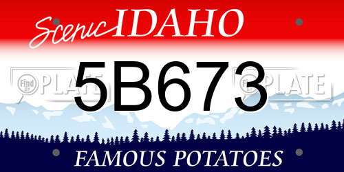 5B673 Idaho License Plate