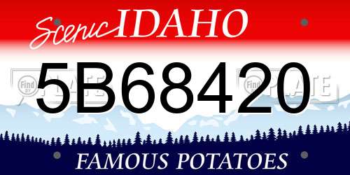 5B68420 Idaho License Plate