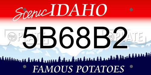 5B68B2 Idaho License Plate