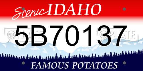 5B70137 Idaho License Plate