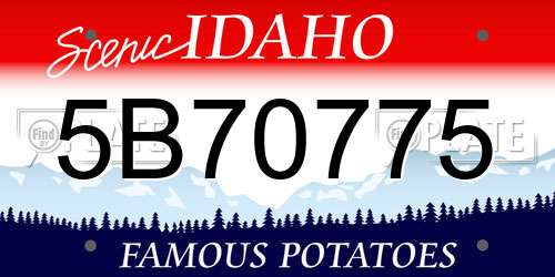 5B70775 Idaho License Plate