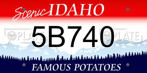 5B740 Idaho License Plate