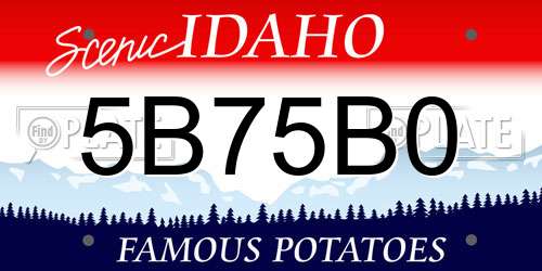 5B75B0 Idaho License Plate