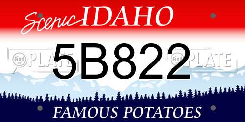 5B822 Idaho License Plate