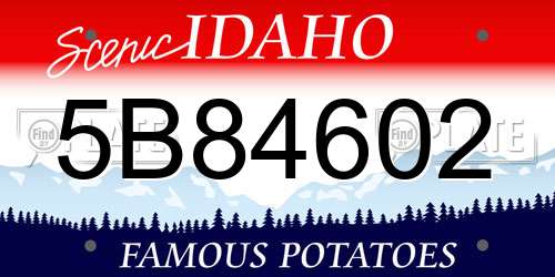 5B84602 Idaho License Plate