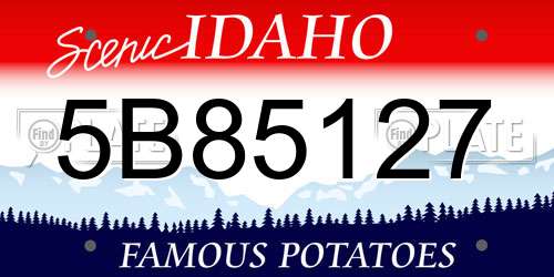 5B85127 Idaho License Plate
