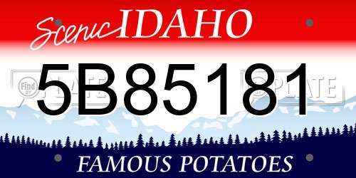 5B85181 Idaho License Plate