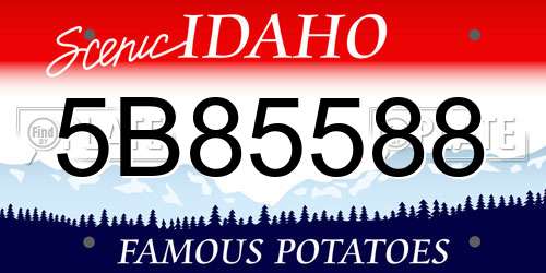 5B85588 Idaho License Plate