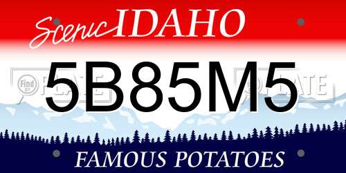 5B85M5 Idaho License Plate