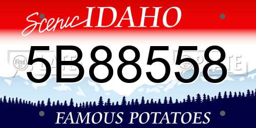 5B88558 Idaho License Plate