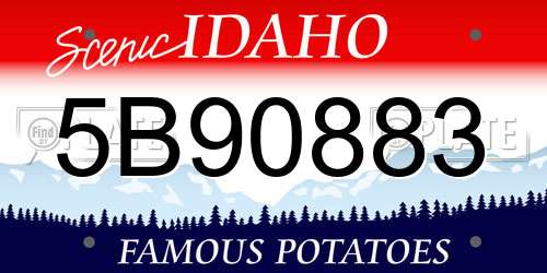 5B90883 Idaho License Plate