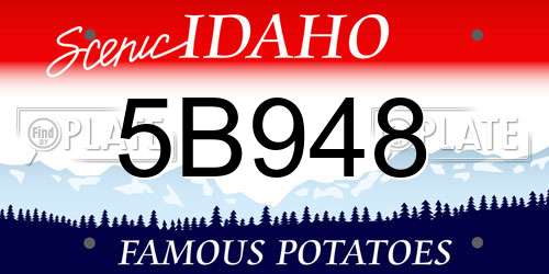 5B948 Idaho License Plate