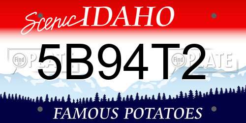 5B94T2 Idaho License Plate