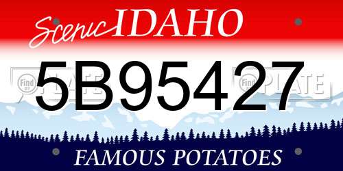 5B95427 Idaho License Plate