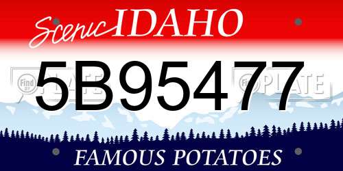 5B95477 Idaho License Plate