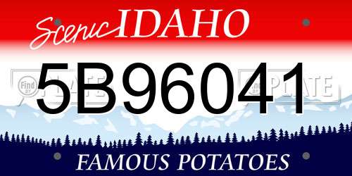 5B96041 Idaho License Plate