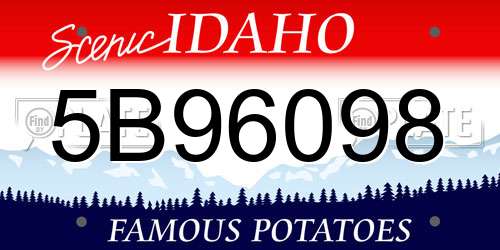 5B96098 Idaho License Plate