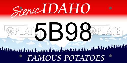 5B98 Idaho License Plate
